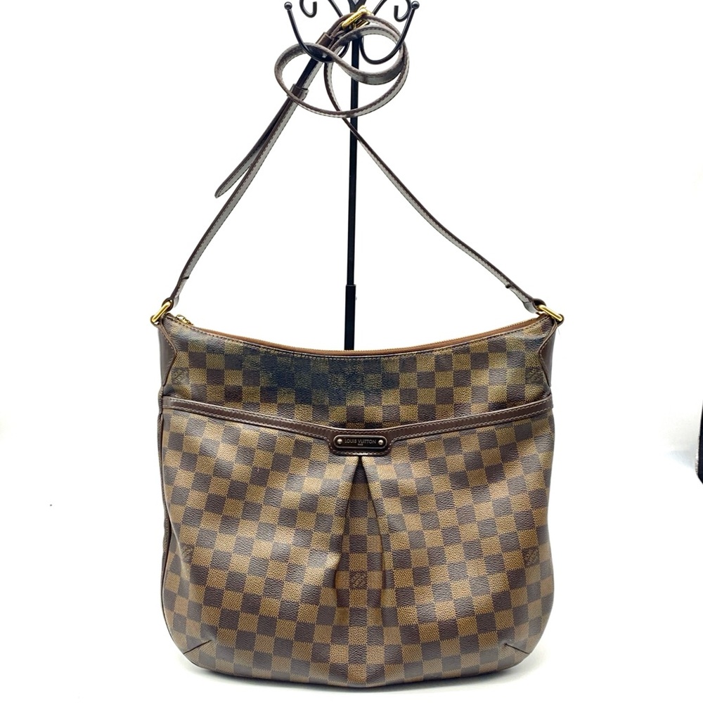 Louis Vuitton Bloomsbury Damier Ebene Crossbody Shoulder Bag GM Brown Zipper